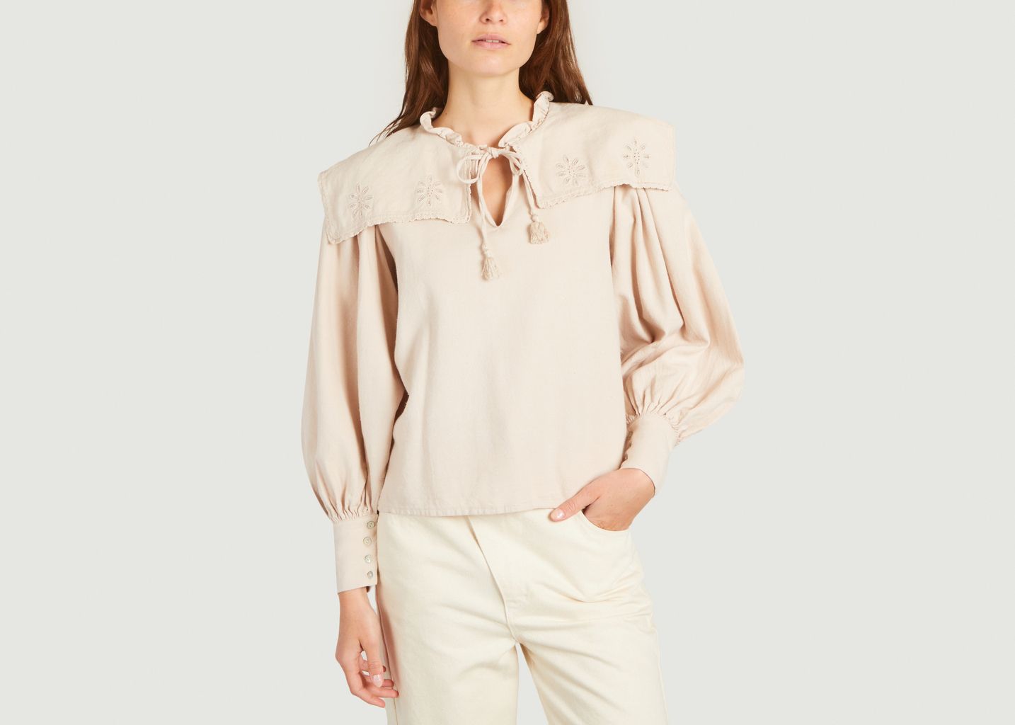 The New Society Loose Cotton Blouse Geraldine