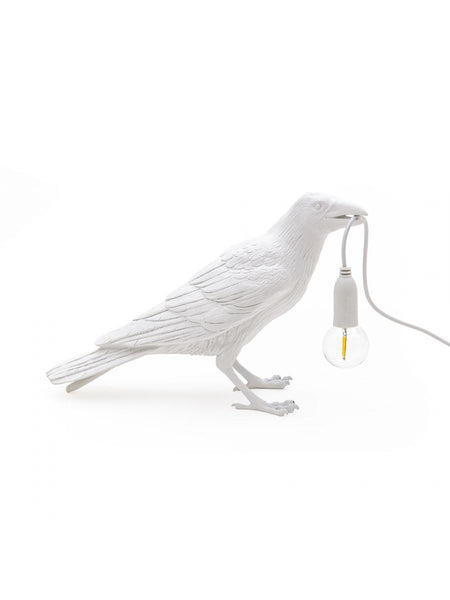 Seletti "bird Lampada In Resina Bianco Art 14732"