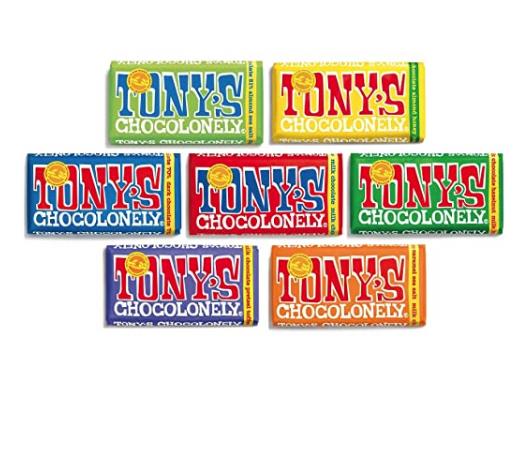 Tony's Chocolonely Chocolate 180g Each 7 Pack