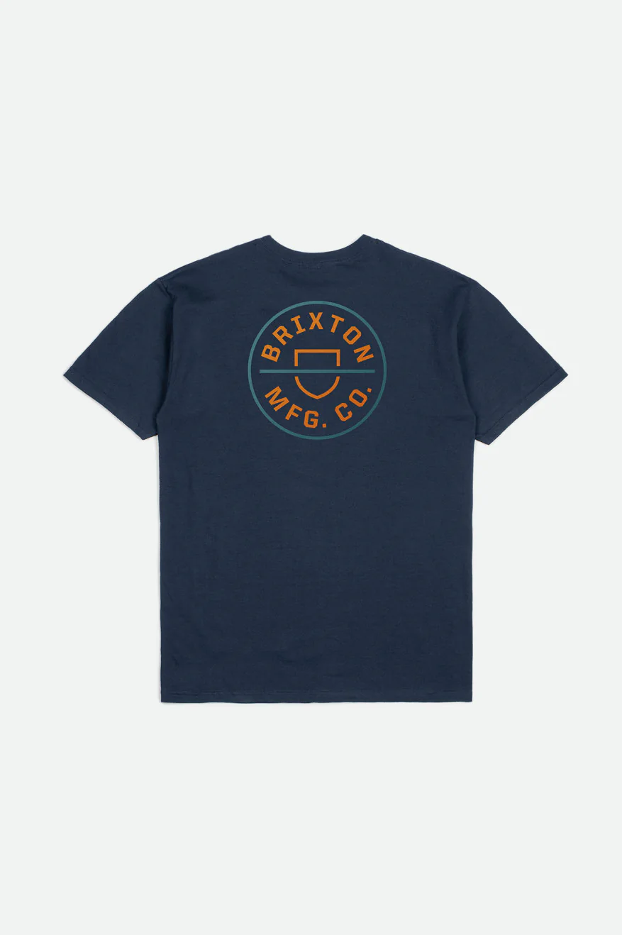 Brixton Crest 2 T-Shirt  - Moonlit Ocean