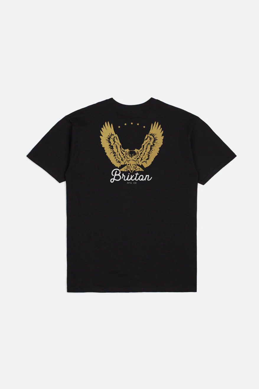Brixton Talon T-Shirt - Black / Gold