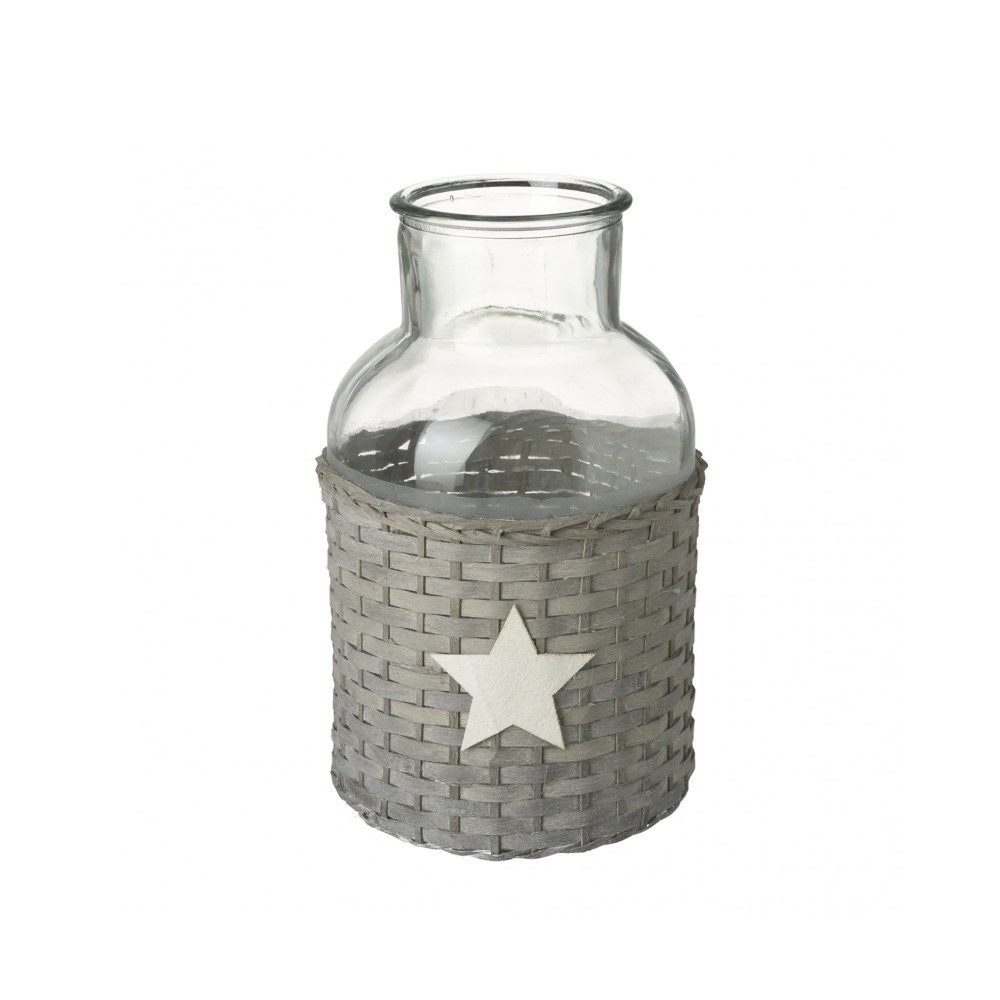 Scottie & Russell Large Grey/ White Star Jar