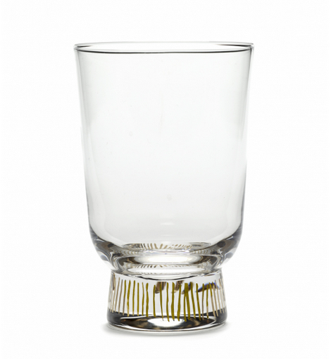 Serax Glass stripes Gold 33cl, Feast by Ottolenghi