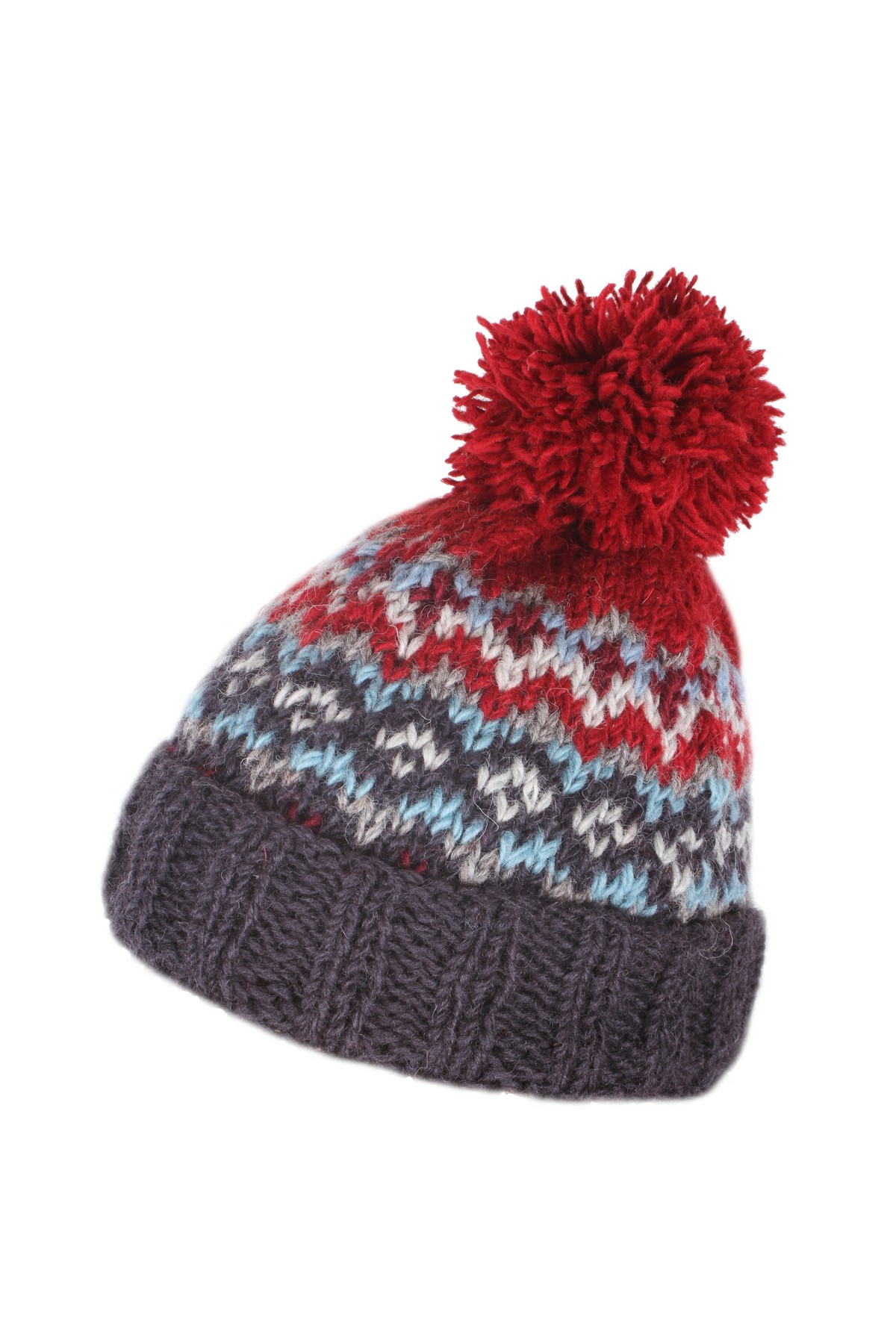 Pachamama Mens Clifden Bobble Beanie in Red