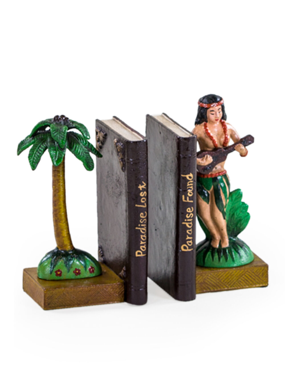 Cast Iron Palm Tree Paradise Pair of Bookends