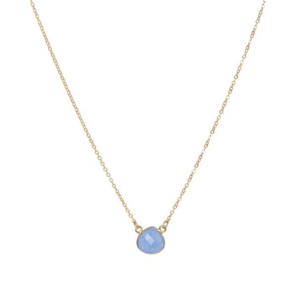 Cosmos Gold Necklace Blue Jade