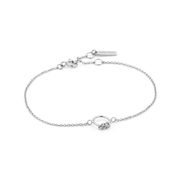 Silver Modern Circle Bracelet