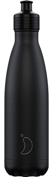 Chilly's Sports Bottle 500ml Monochrome Black