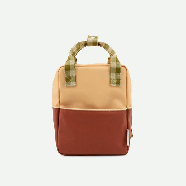 Small Backpack | Colourblocking | Fig Brown + Apple Tree + Vanilla Sorbet