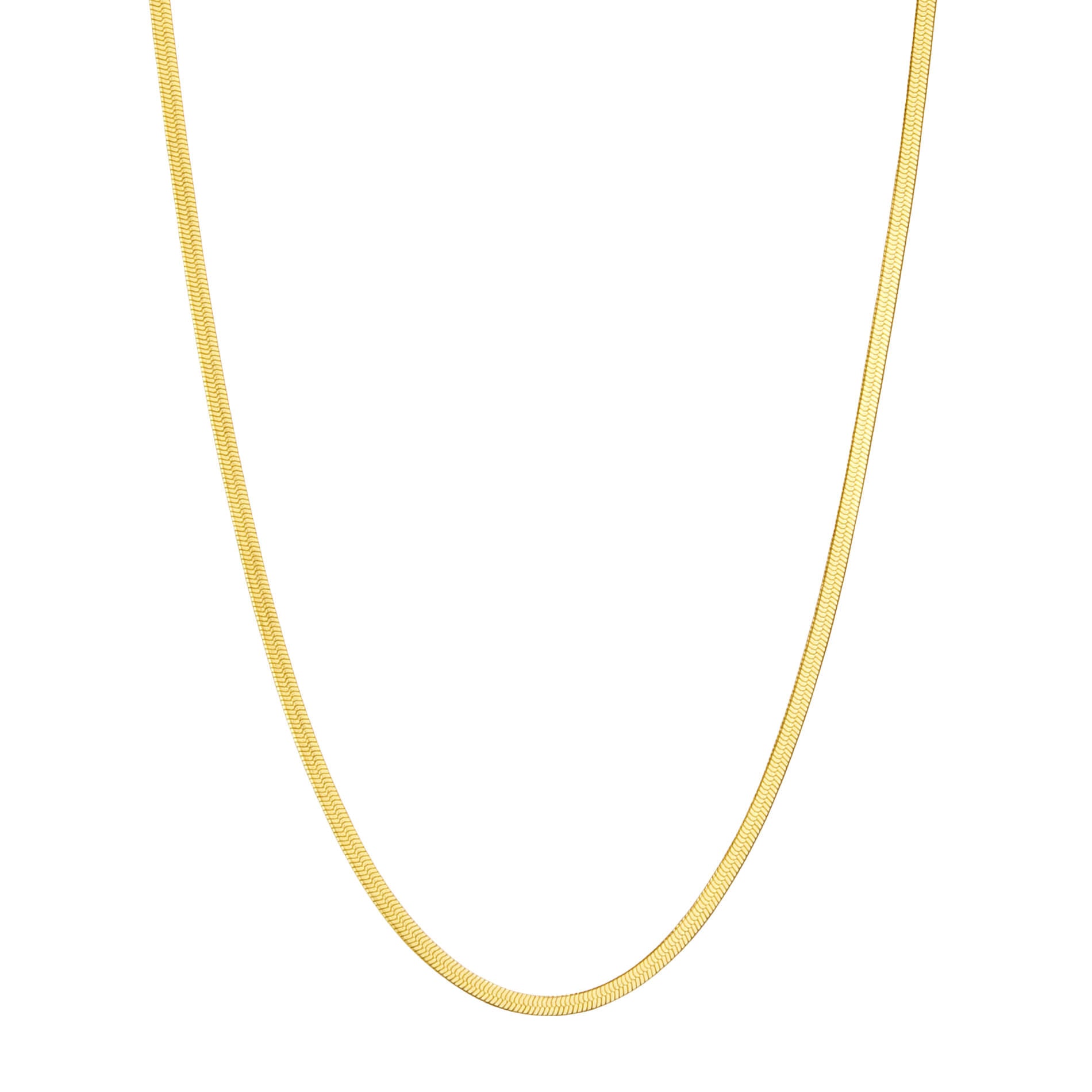 Dansk Smykkekunst Flora Waterproof 2mm Snake Necklace - Gold Plating 