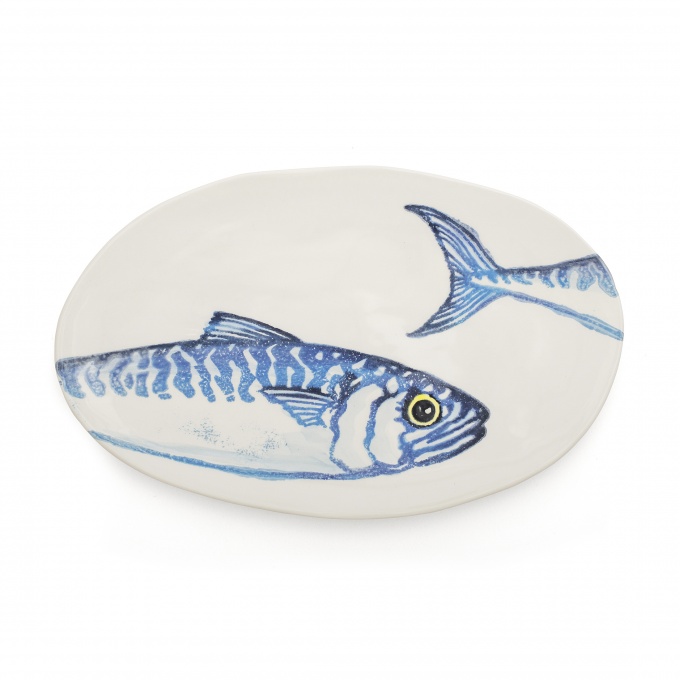 Oval Earthenware Mackerel Platter