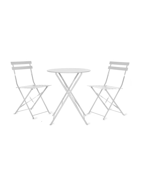 Rive Droite Small Chalk Bistro Set In Steel