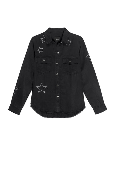 Rails Loren Shirt Black Embroidered Stars