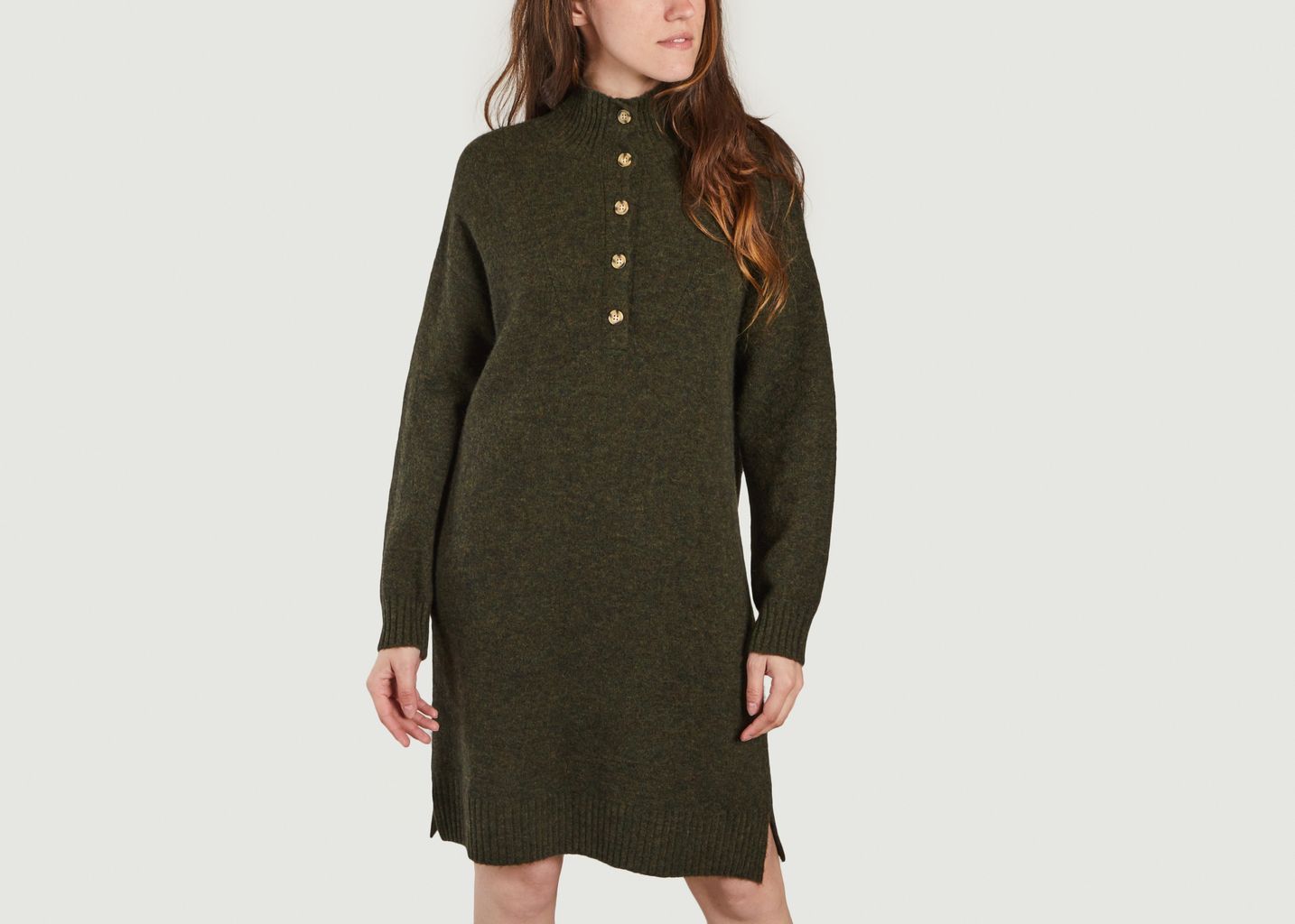 Long Sleeve High Neck Sweater Dress Myra