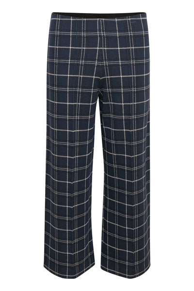 Part Two Llisan Trousers In Navy Check