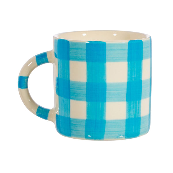 | Gingham Mug | Blue