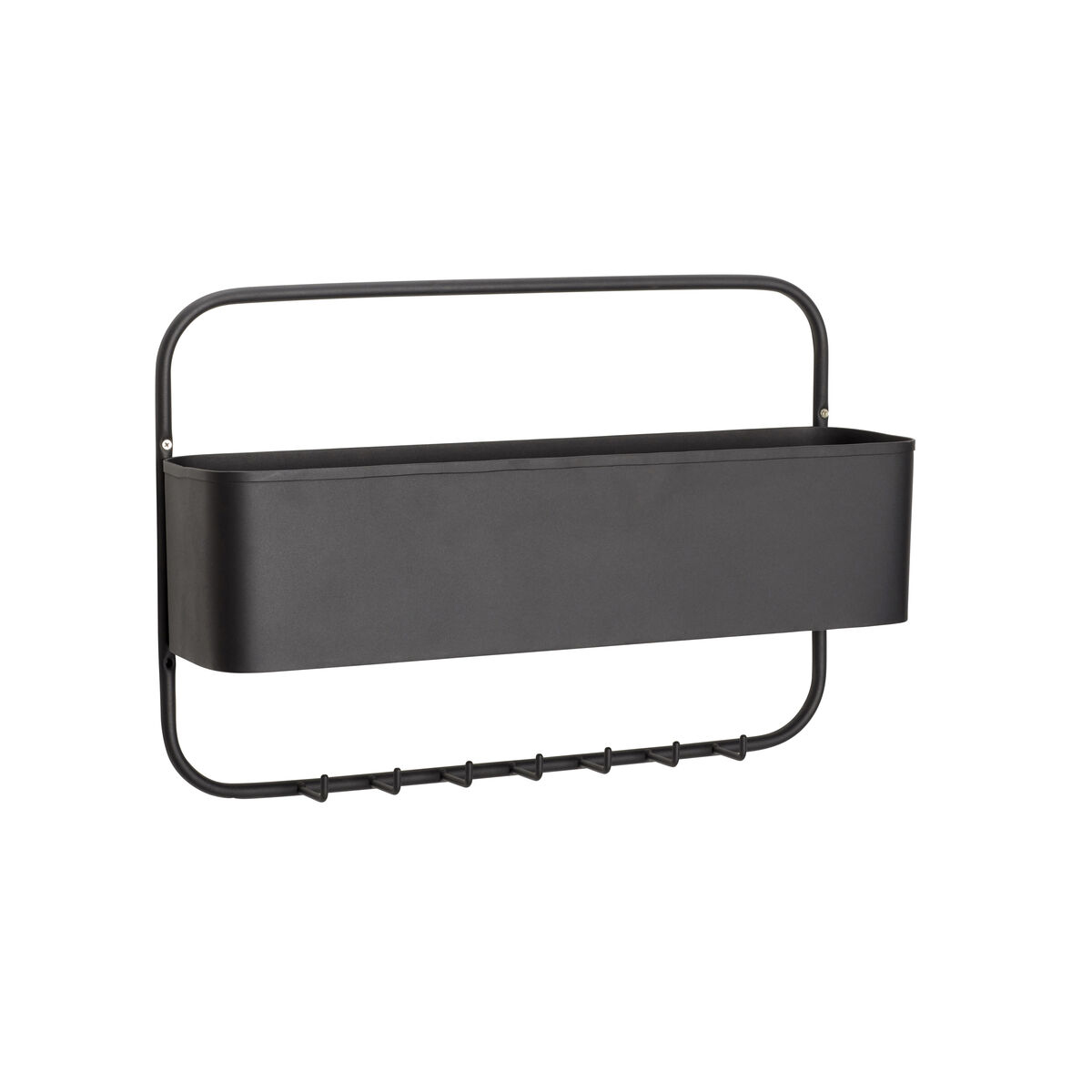 Hubsch Black Coat Hanger Wall Hook with Storage Container