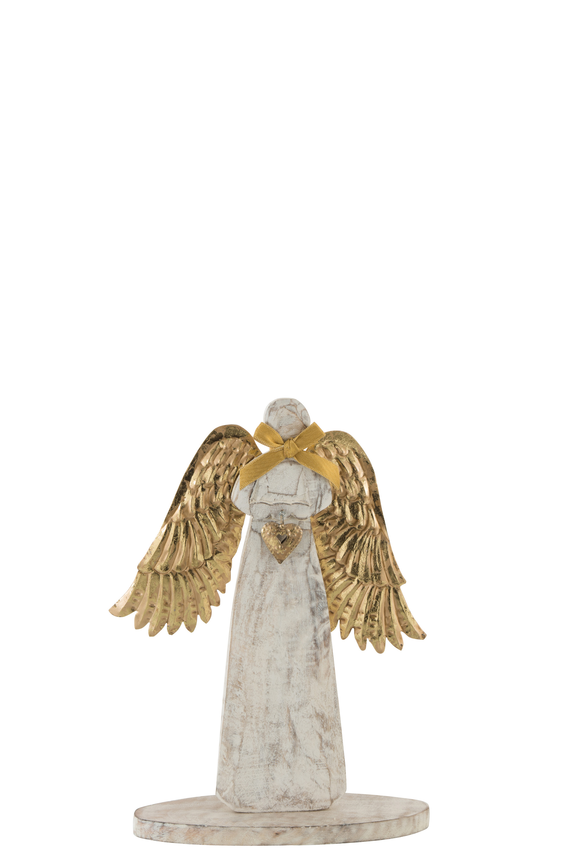 Jolipa White Wash Wooden w/Gold Wings