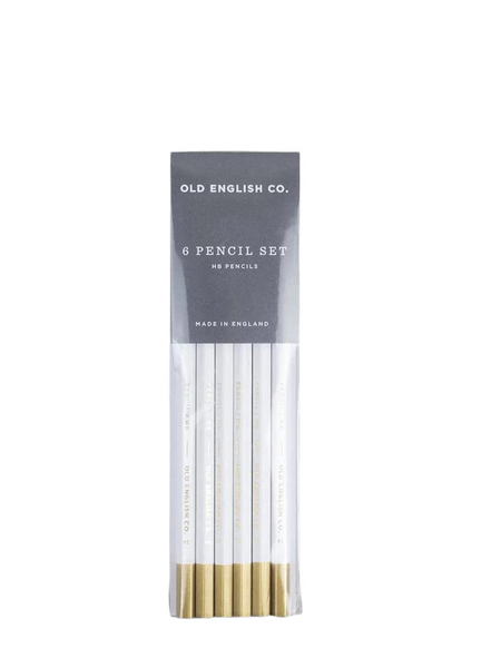 Old English Company White And Gold Pencil Set From
