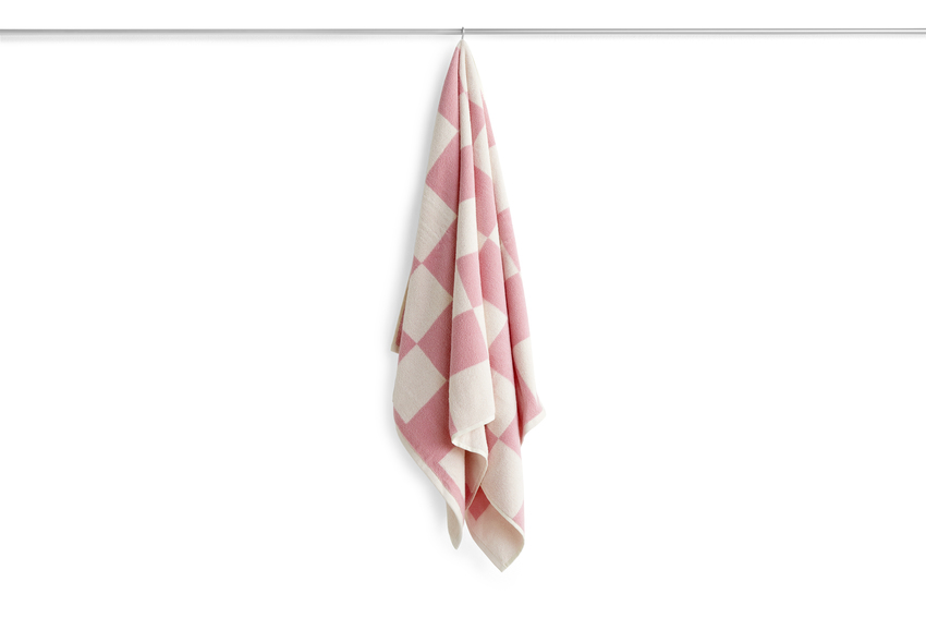 Check Bath Towel Pink