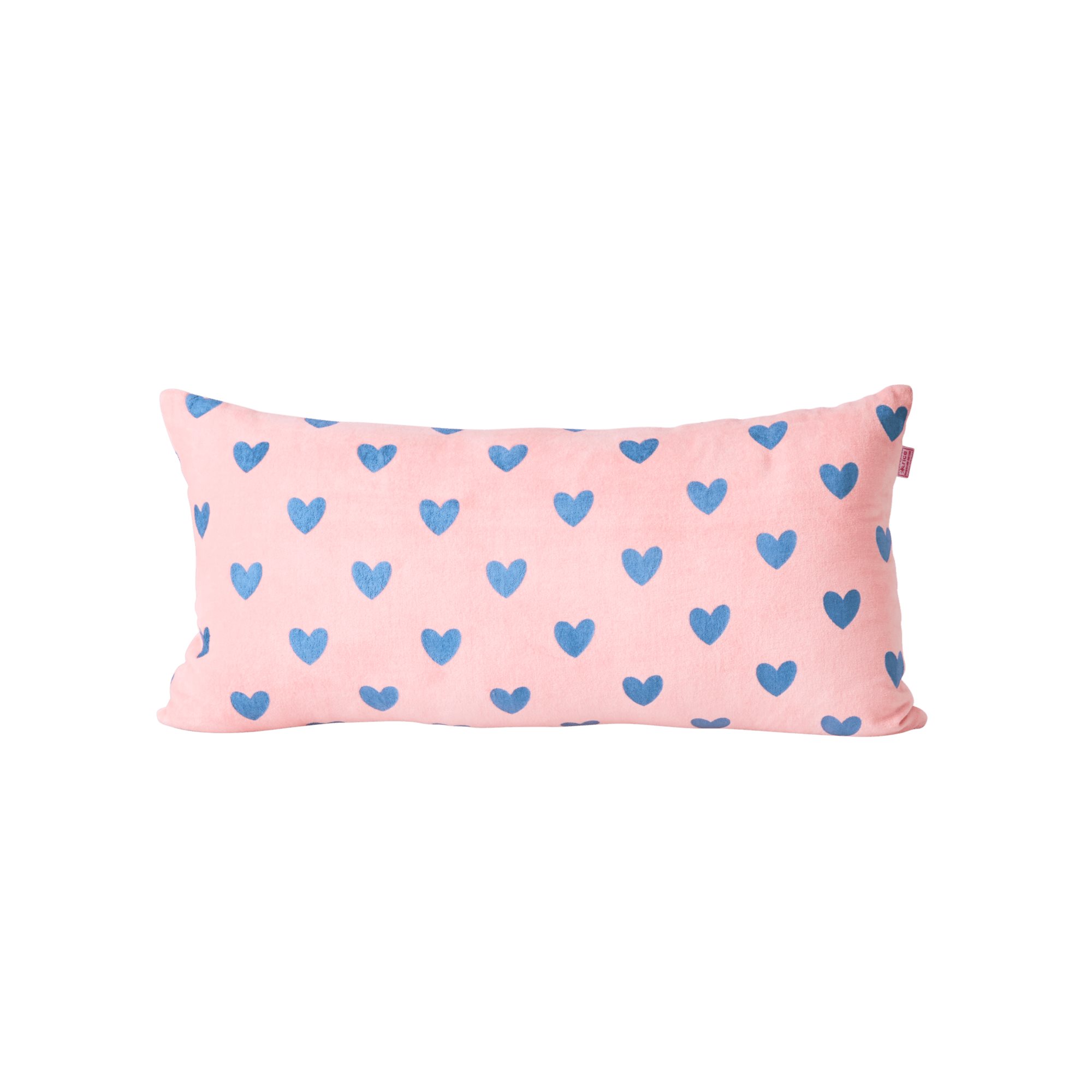 Pink Hearts Velvet Cushion - Medium