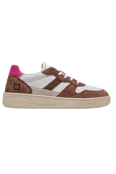 Date Court 2.0 Trainer - Tan White Fuchsia