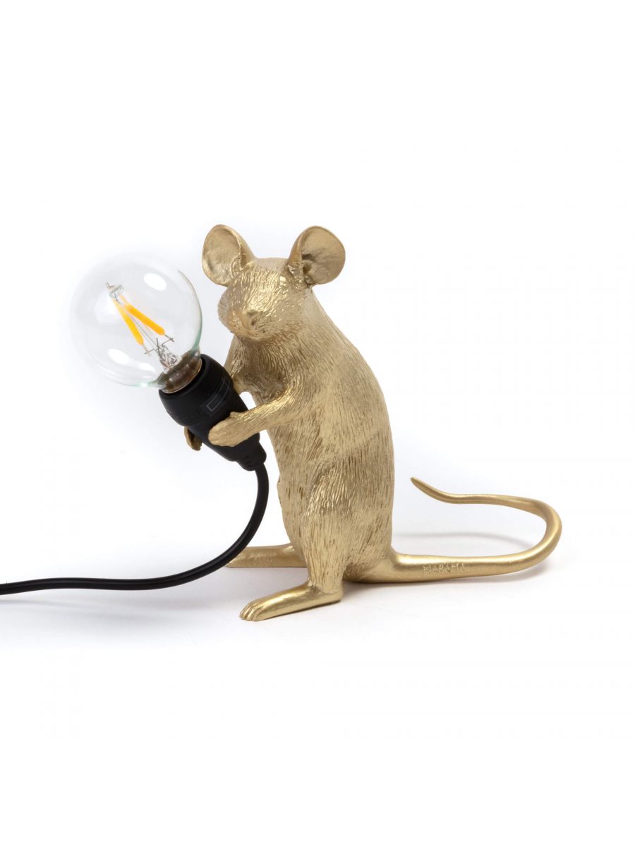 Seletti Mouse Lamp Mac Gold