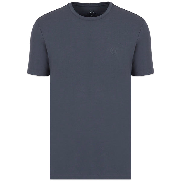 Small Chest Logo Stretch T-shirt - Charcoal Blue