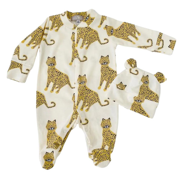 Happy Leopard Sleepsuit