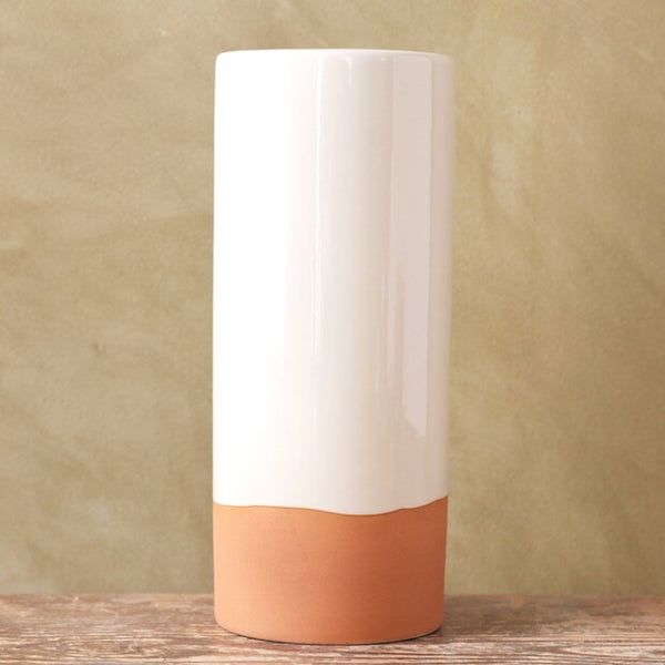 White Dipped Vase