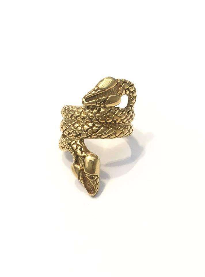 Urbiana Gold Snake Wrap Ring