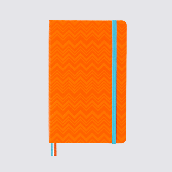 Moleskine  Missoni Hard Cover Ruled Notebook Orange - Large