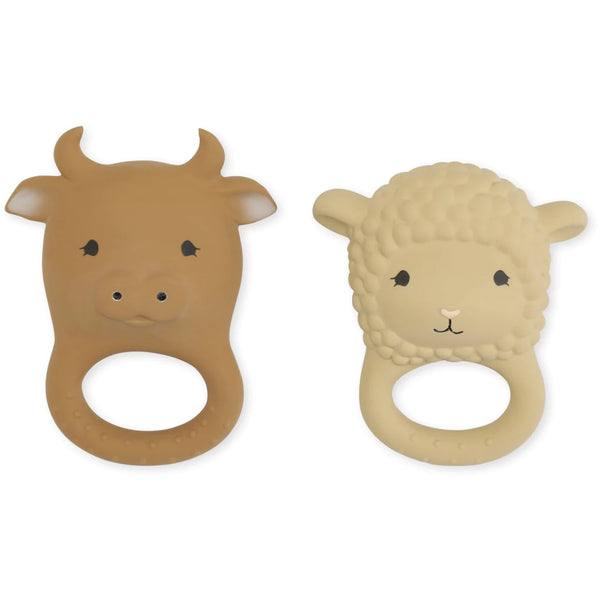 : 2 Pack Teether Farm - Sheep/cow