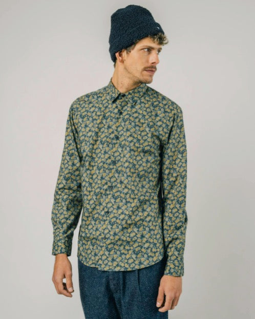 Brava Fabrics Navy Miniflower Shirt