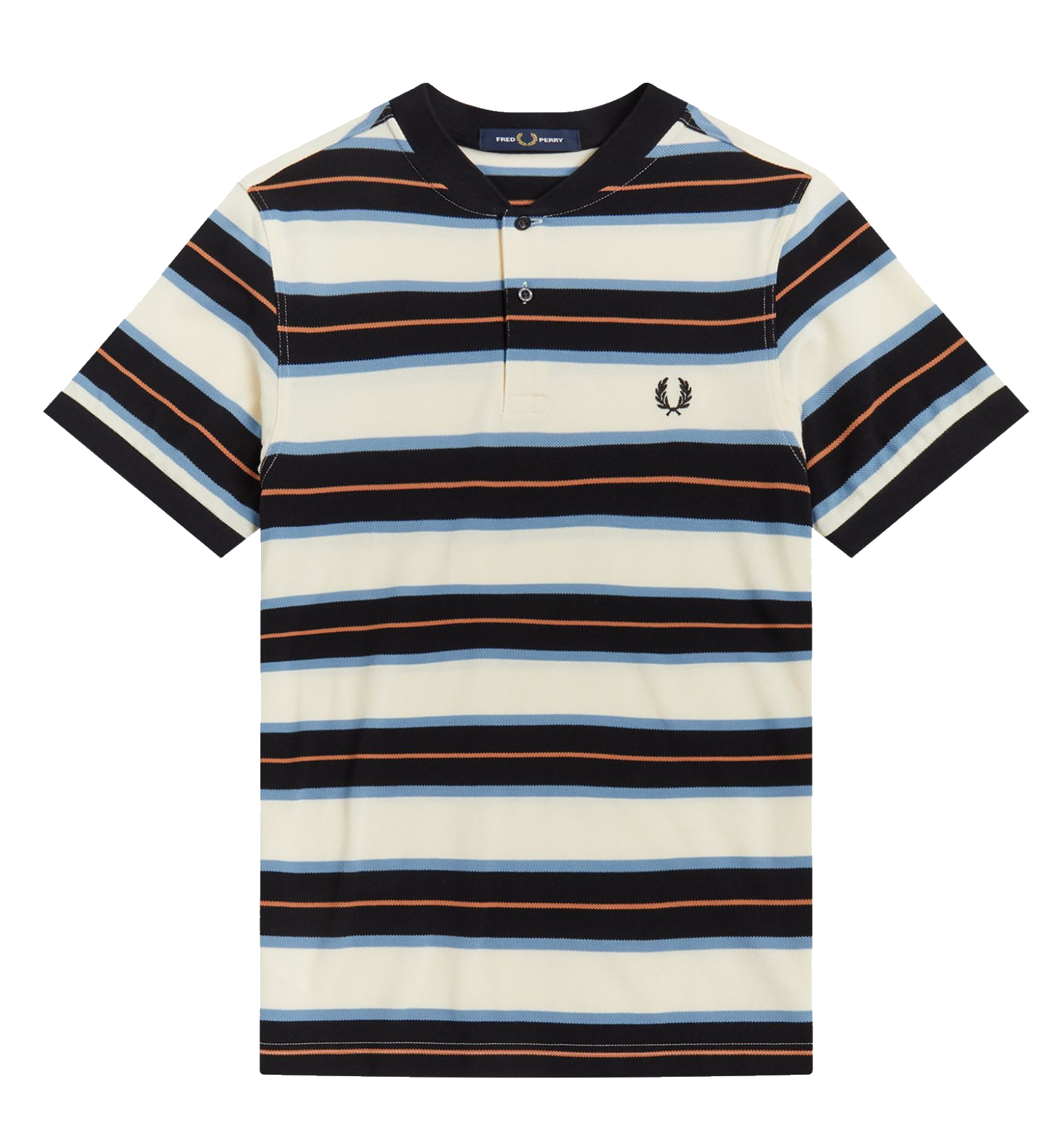 Fred Perry Fred Perry Bomber Collar Polo Shirt Ecru
