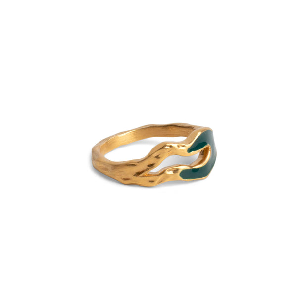 Ring Nora - Petrol Green