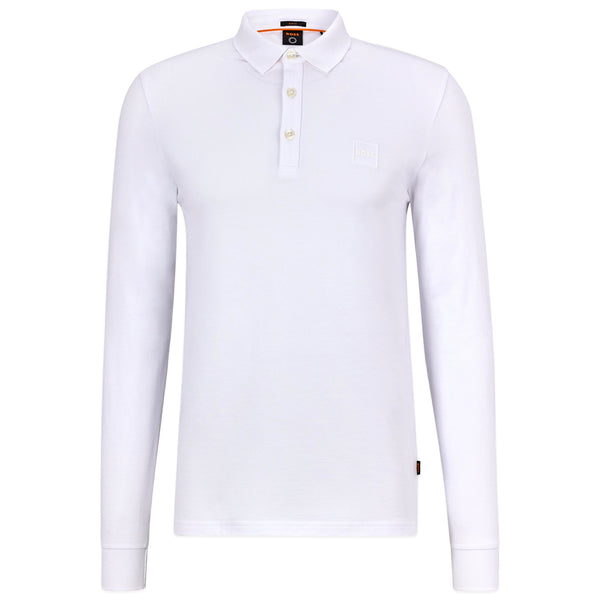 New Passerby Long Sleeve Polo - White