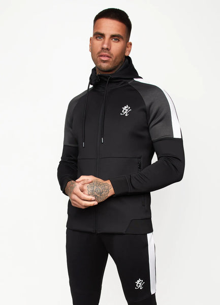 Gym King - Core+ Poly Tracksuit Top - Black / White