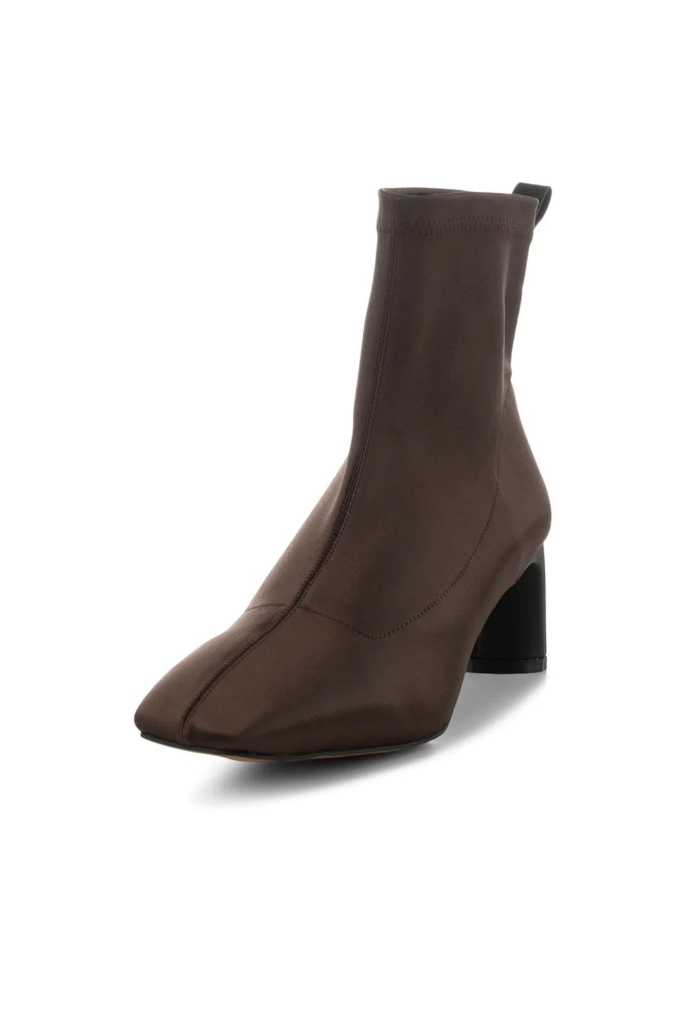 Arlo Stretch Boot In Brown Satin