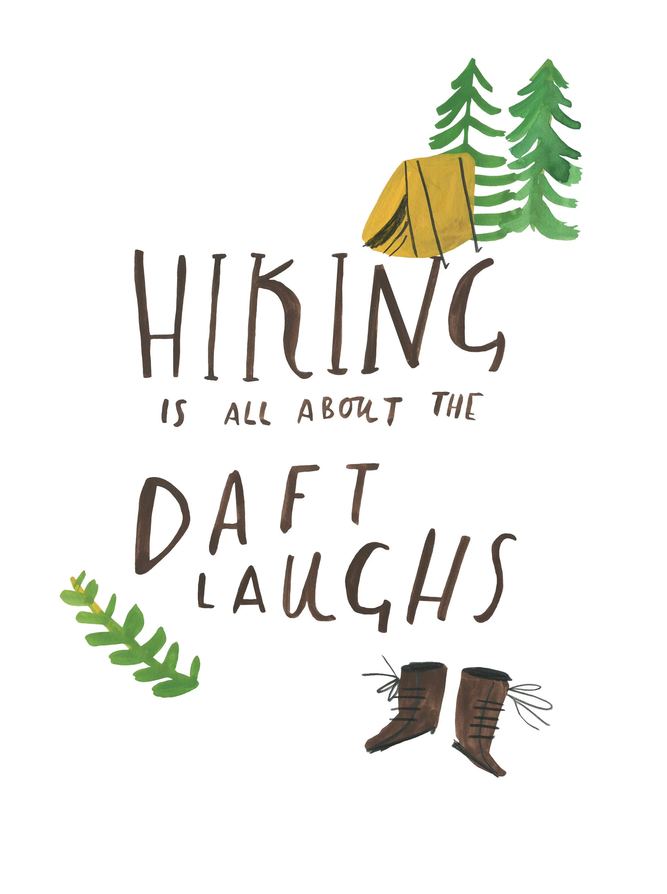 Dick Vincent Hiking Is All About The Daft Laughs Art Print