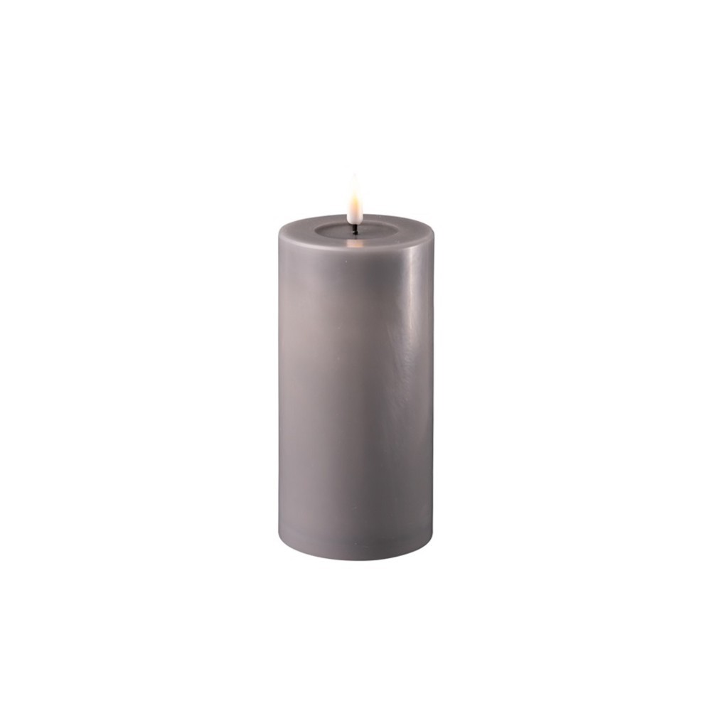 Scottie & Russell Grey Wax LED Candle - 7.5 x 15cm