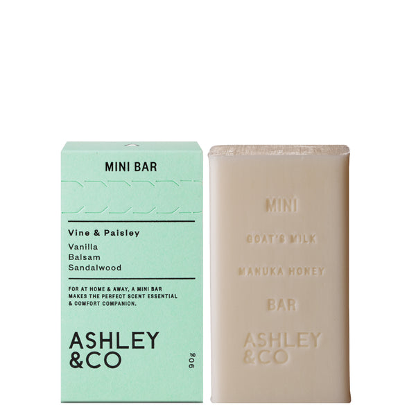 Ashley & Co Vine & Paisley Mini Bar, Cleansing Soap Bar 