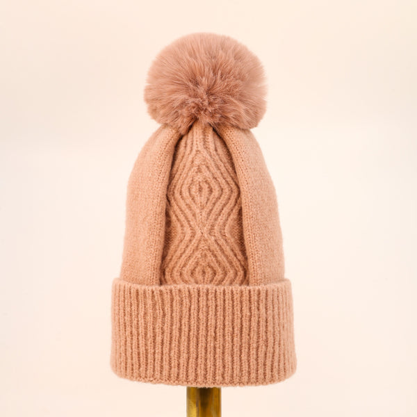 Bobble Hat In Pink