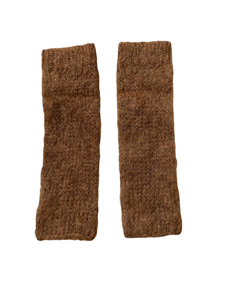 Window Dressing The Soul Wdts - Long Arm Warmers In Amber Mohair Wool