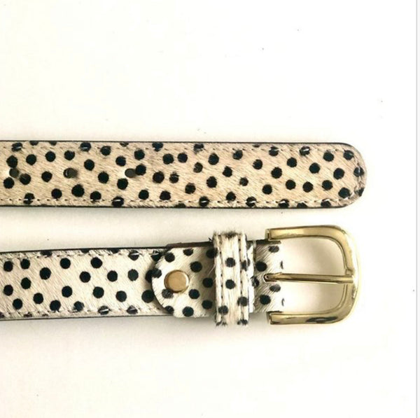 Hair On Hide Belt - Dotty