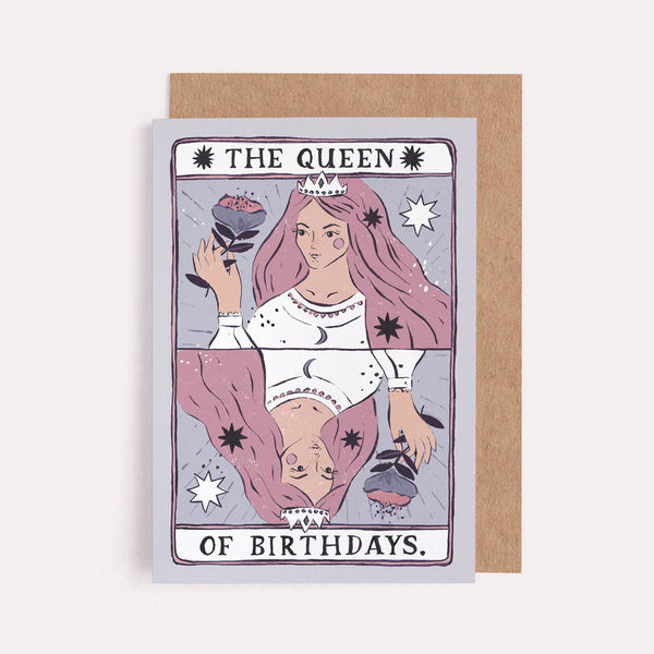 sister paper Queen Of Birthdays Tarot Style