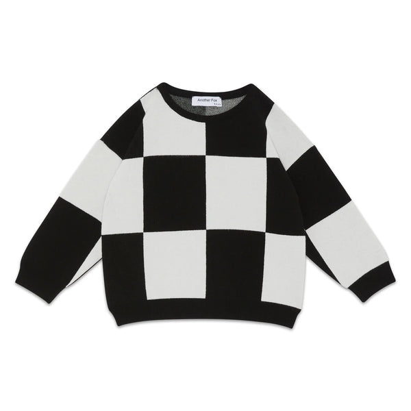 : Checkerboard Knit Kids Jumper