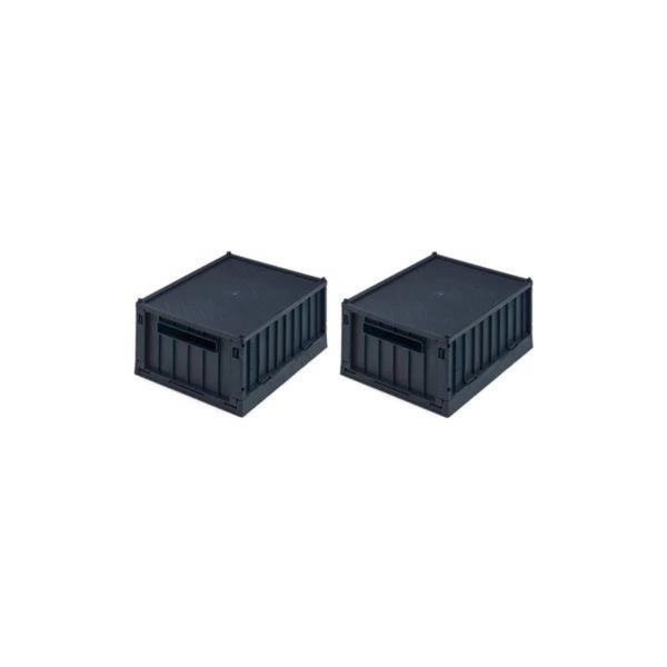 : Weston Storage Box Small 2-pack - Midnight Navy