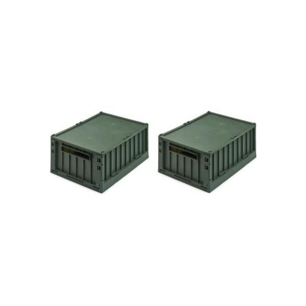 : Weston Storage Box Medium 2-pack - Hunter Green