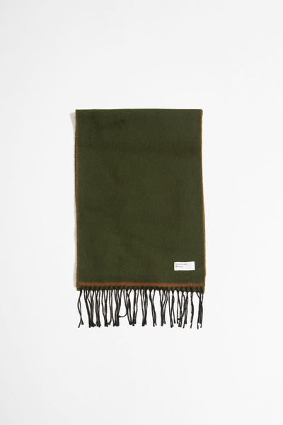 Double Sided Scarf Olive/brown